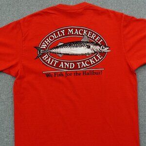 VTG 90's Single Stitch Crazy Shirt Hawaii Wholly Mackerel Fishing Tee - Medium